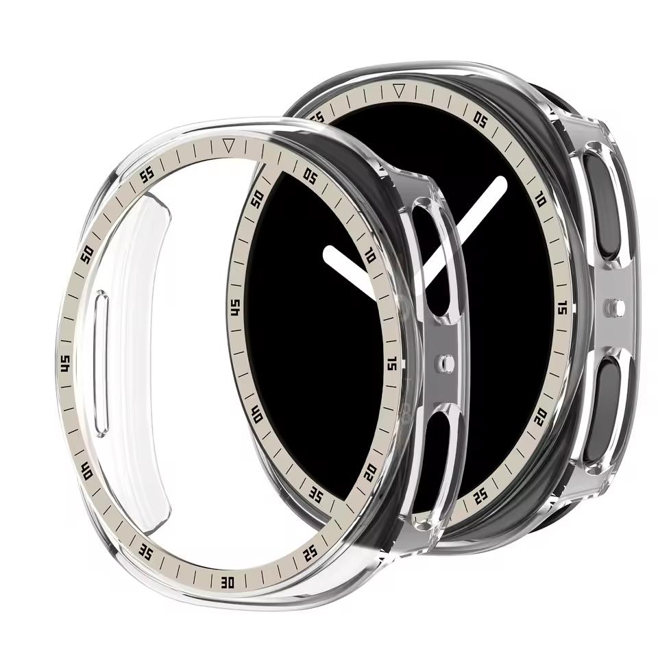 Hohle PC-Abdeckung für Samsung Galaxy Watch 8 44mm mit Skala Schutzhülle Bumper für Samsung Watch8 40mm Lünettenringhülle 2025