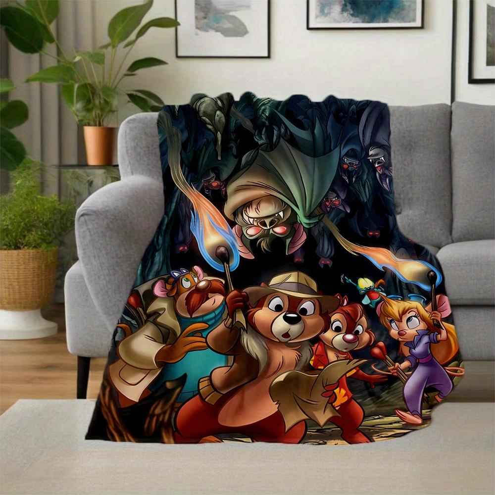 1pc, Chip 'n Dale Rescue Rangers Blanket Soft Throw for Home Decor, Gift Idea, Living Room, Travel, Camping