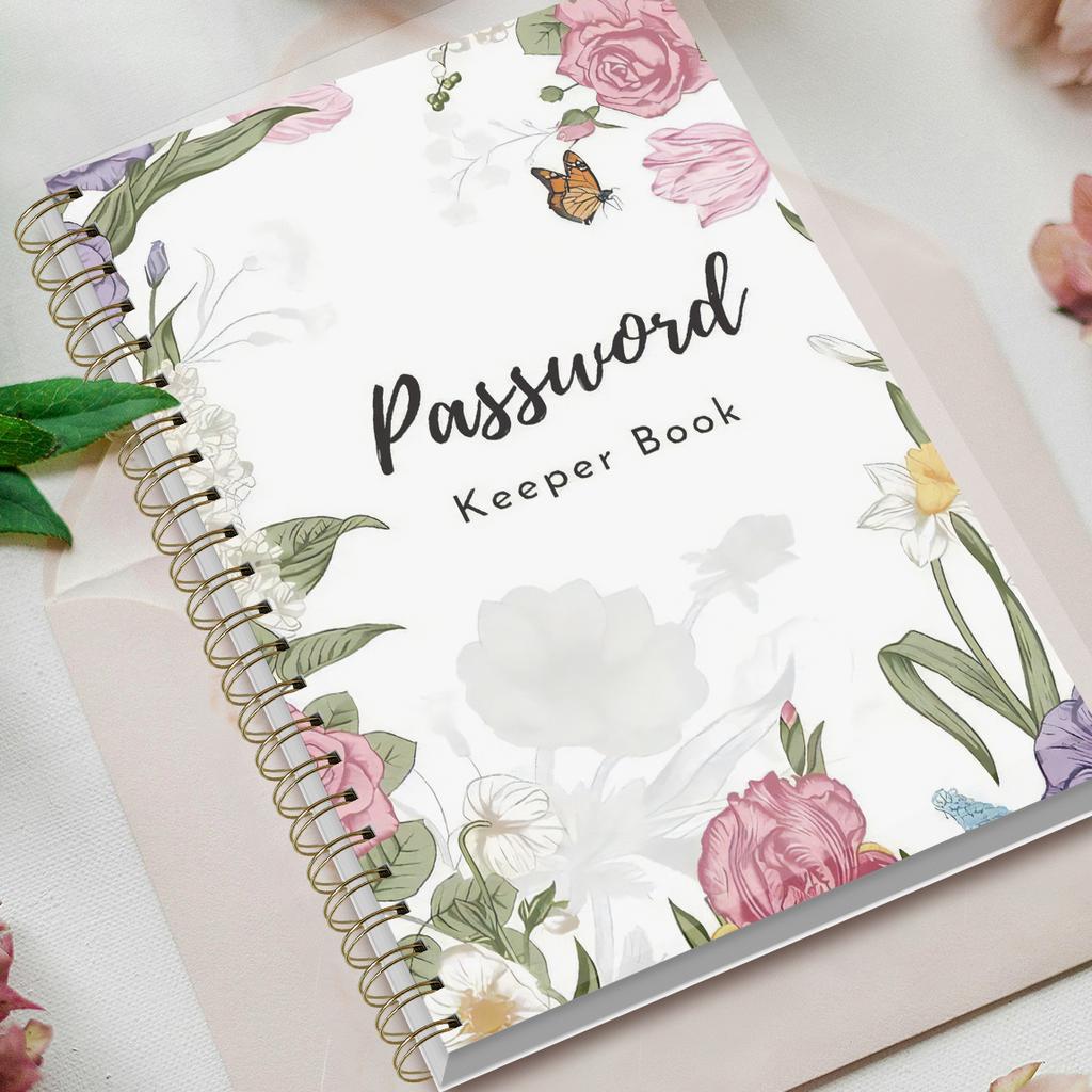 A5 Passwortbuch, Internetkonto- und Website-Login-Organizer, Notizbereich, Perfektes Passwortjournal zur Verwaltung der Cybersicherheit