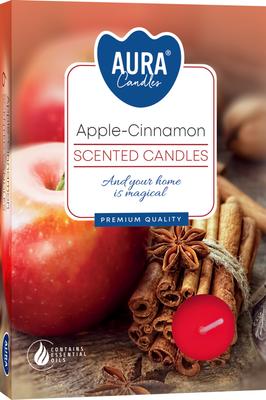 Scented Candles Apple Cinnamon Tealights In a Box of 6 Gifts