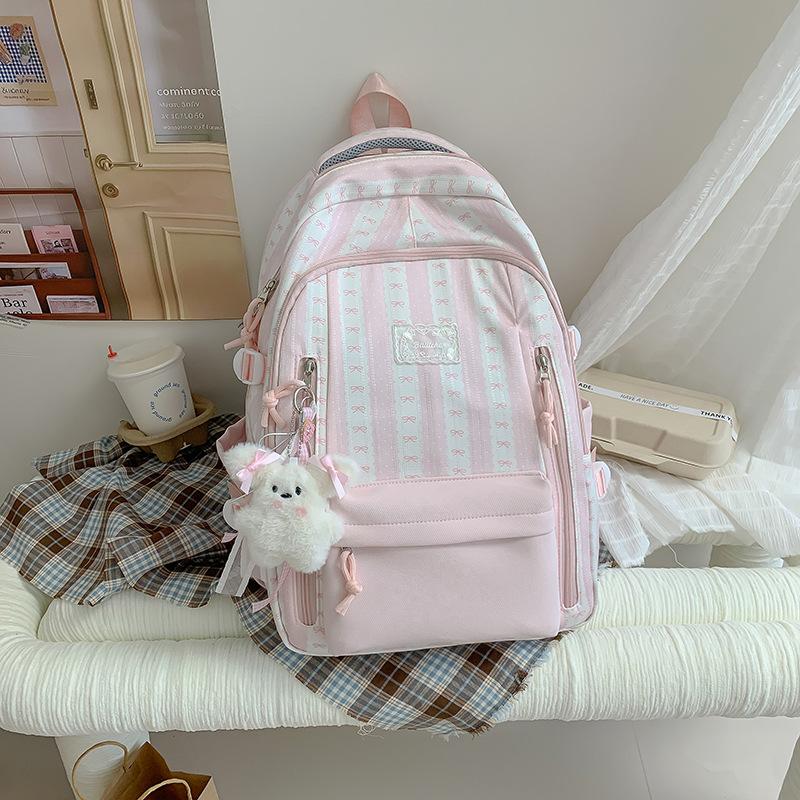 Schoolbag Large Capacity Multi-Pocket Backpack Middle School Student School Bag Female Junior High School Student High School Student Burden Reduction