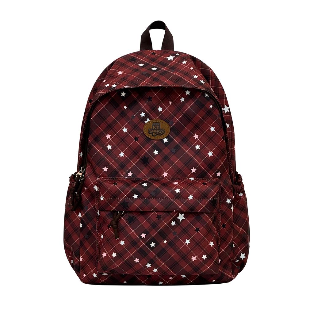 Schoolbag Korean version of junior high school schoolbag female high-value backpack style pattern large-capacity female college student class
