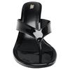 Zara Slip-On Open-Toe Patent Wedge Heels Flip-Flops Women Footwear Black 3349510800