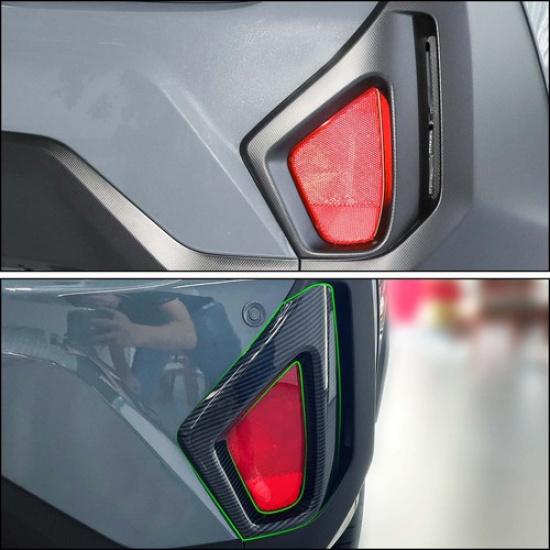 Carbon Fiber 2PCS Rear Fog Lamp Light Cover Trim For Subaru Crosstrek 2023 2024