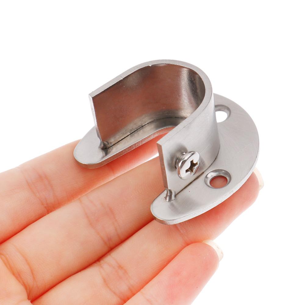 Heavy Duty Wardrobe Bracket U-Shaped Closet Rod End Support Rod Socket Flange Rod Holder Rod Holder