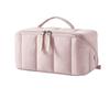 Water-resistant Toiletry Bag Open Flat Cosmetic Case Puffy Padded Makeup Bag  Skincare Storage