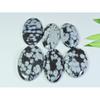 211Cts. Natural Snowflake Obsidian Oval Cabochon Loose Gemstone 06 Pcs Lot A-15