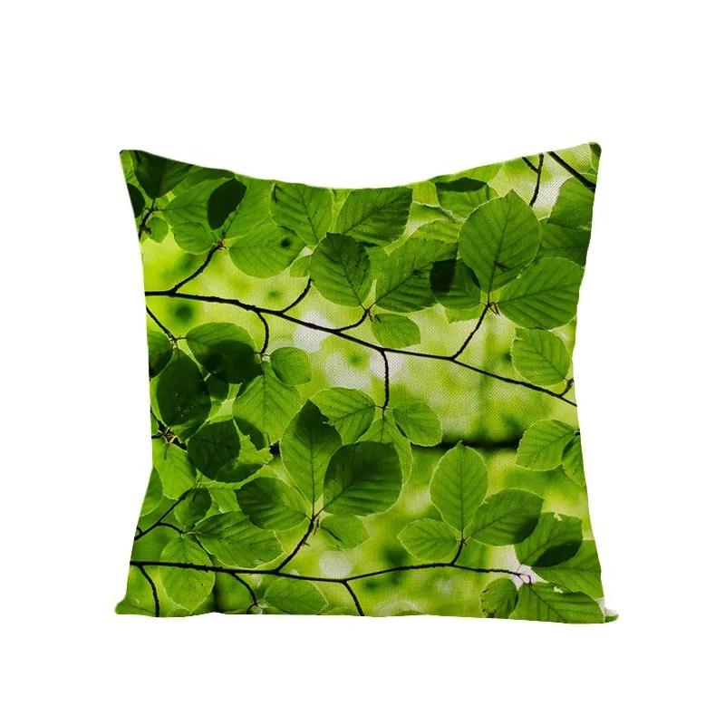 Plant Leaf Pillow Cover Bedroom Room Home Decoration Office Seat Living Room Sofa Cushion Cover 45X45Cm