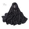 New Women's Soft Solid Color Elastic Breathable Wrinkled Jersey Headband Scarf Muslim Ramadan Hijab Wrap Hijabs