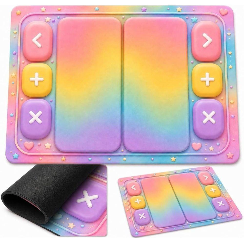 Rubber Backing Fidget Trading Mat Rounded Buttons Kids Toy Trading Mat  Trading Card Playmat