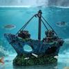 Handcrafted Fish Tanks Ornament Miniature Wrecked Ship Artificial Boats Aquariums Decoration for Underwater Sceneries