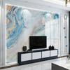 Jede Größe Wandbild Tapete Moderne Blaue Farbe Marmor Fresko Wohnzimmer TV Sofa Schlafzimmer 3D Tapete