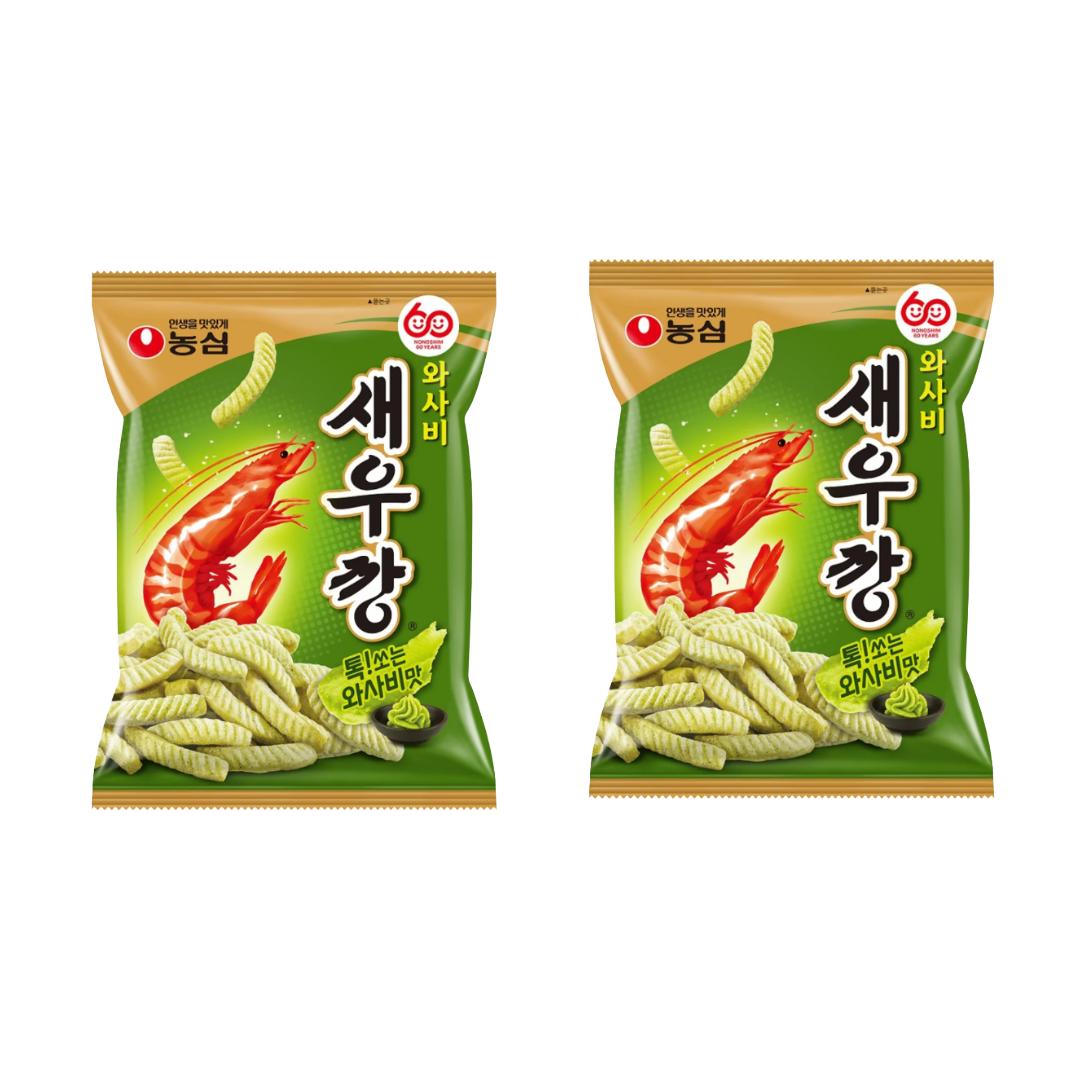 

Nongshim Крекер с креветками Оригинальный 90 г / Крекер с креветками Васаби 70 г (2 варианта) #wasabi 2pcs