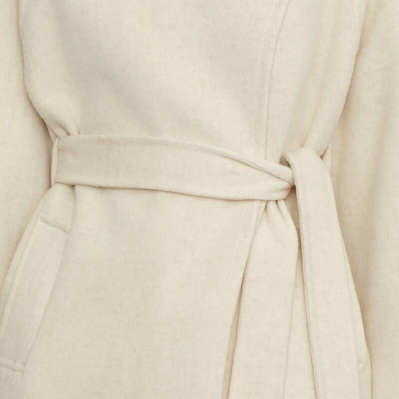 Elva' Island Women's Solid Double-Faced Wool Coat