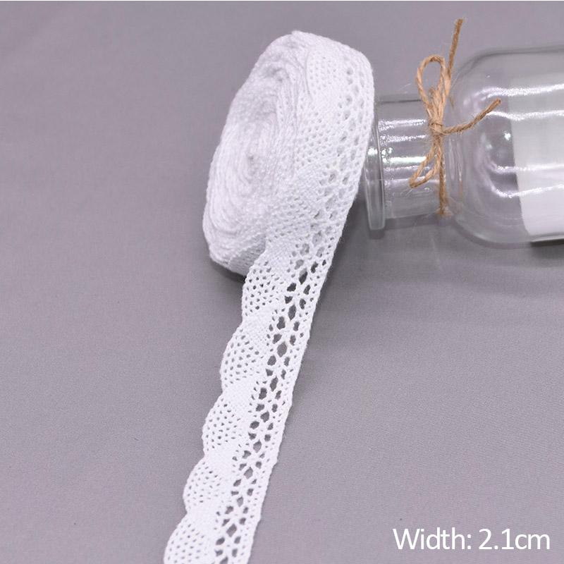 5/10Yards White Cotton Embroidered Lace Trim Ribbons Fabric DIY Handmade Craft Clothes Sewing Accessories Supplies