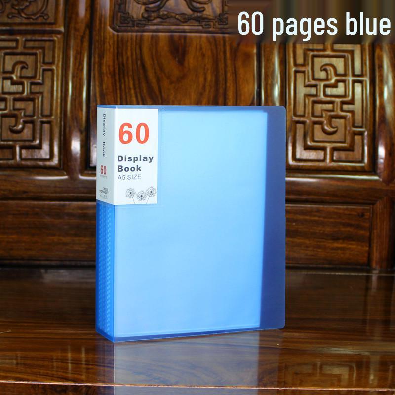 A5 Vícevrstvý průhledný držák na dokumenty se 40/60/80/100 kapsami na účtenky a pro třídění.