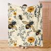 Bee Blanket Flower Printed Flannel Blanket Air Conditioning Blanket Nap Blanket