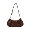 Niche 2025 Summer Soft Leather Underarm Bag Women's Cloud Folded Bag Baguette Shoulder Bag Premium Texture Korean Version Versatile