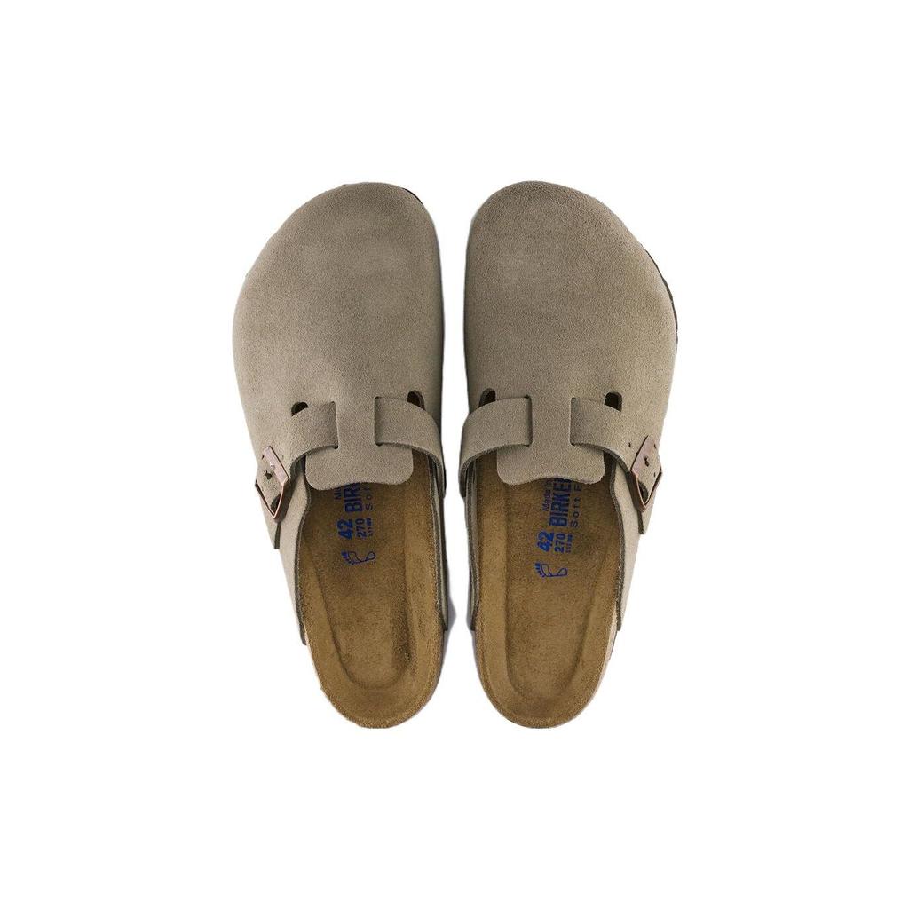 Birkenstock Boston Soft Footbed Taupe Women Sneakers White 560771