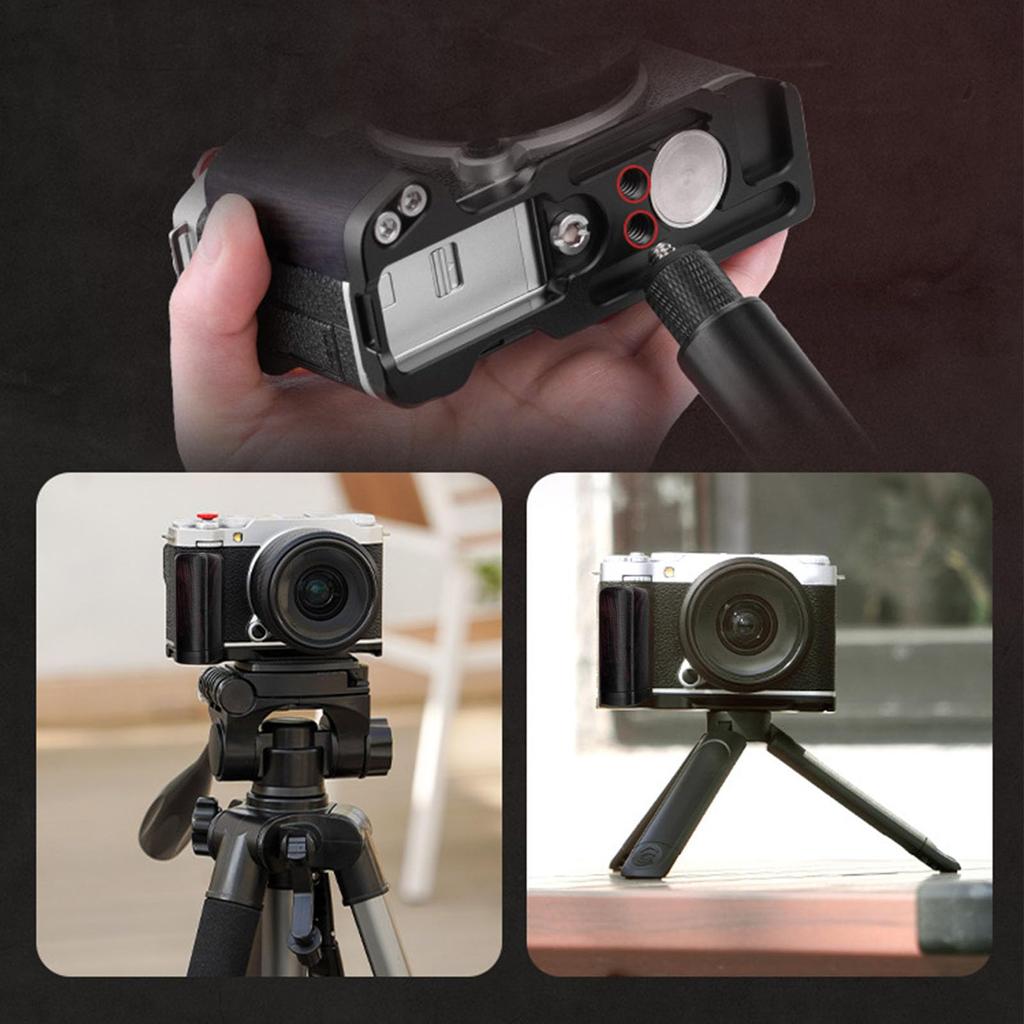 VBESTLIFE Hand L Shape Bracket Handle for XM5 with ARCA Quick Release Plate and Compartment Pad X-M5 Grip, Camera, Opening, Anti-Slip