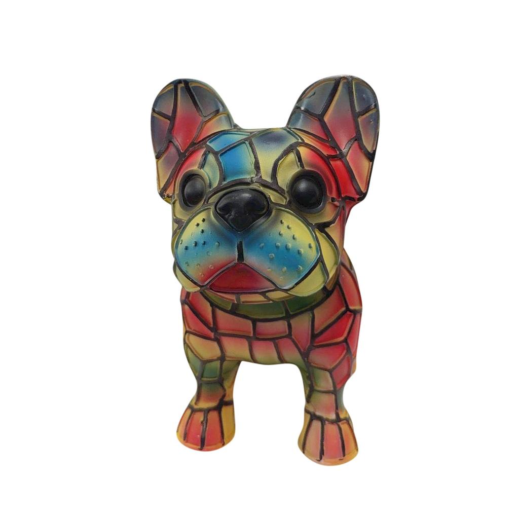 Corgi Lamp, Dachshund Lamp Stained Glass, Stained Resin French Tabletop Night Light, Cute Pet Dog Themed LED Table Lamp, Vintage Animal Night Light