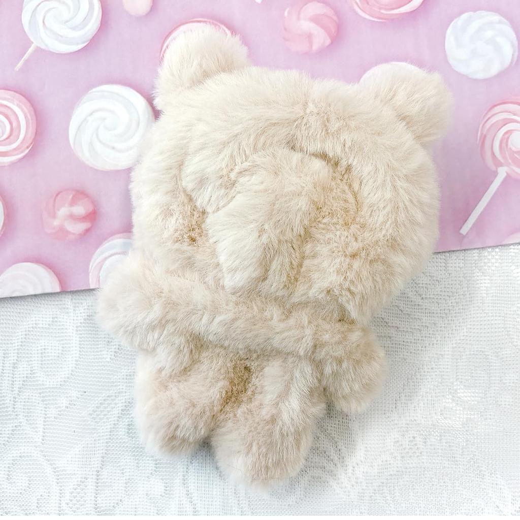 Beige, fluffy cotton doll clothes for 10cm plush toys, g.trigger, suitable for Oshi-Nui (push-stitching).