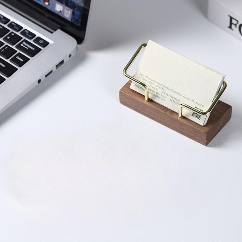 Metal Business Card Holders Business Card Stand Postcard Holders Creative Business Card Display Rack for Office Tabletop
