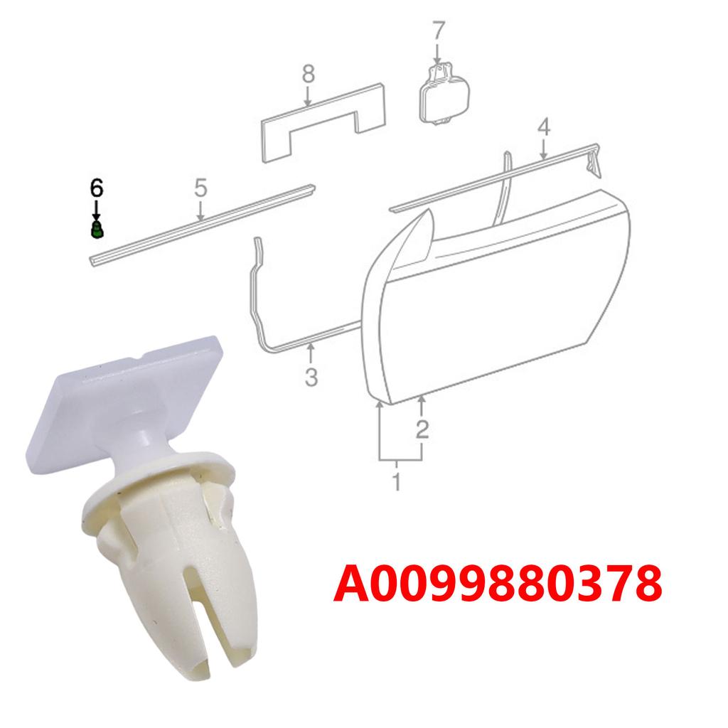 Front Door Trim Panel Clips for Mercedes-Benz E-Class C-Class S-Class W204 W212 W221 A0099880378 Plastic Push Pin Retainer