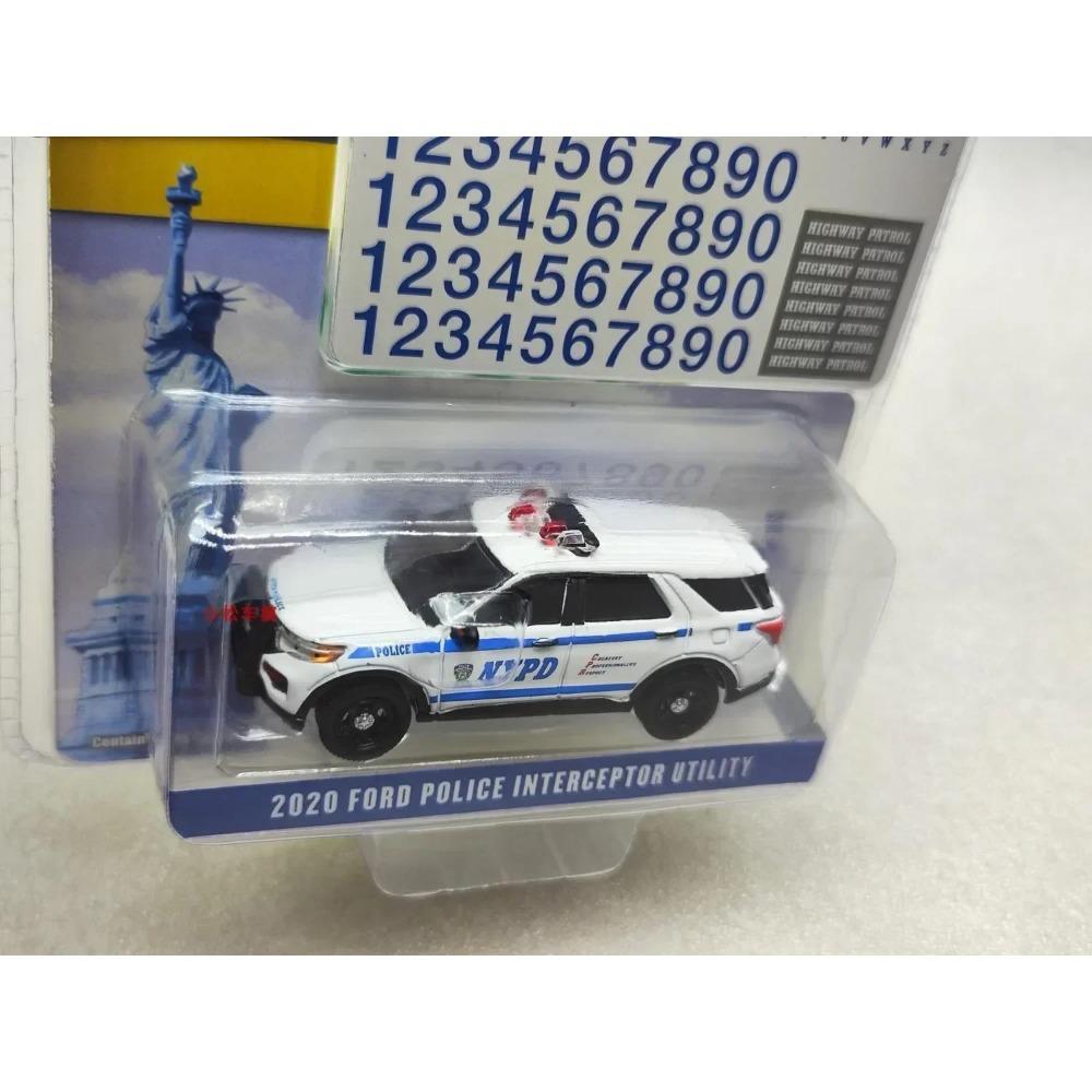cjafuz1 1:64 2020 Ford Police INTERCEPTOR UTILITY NYPD Alloy Car Model Collectible Toy Gift Souvenir Display Ornament