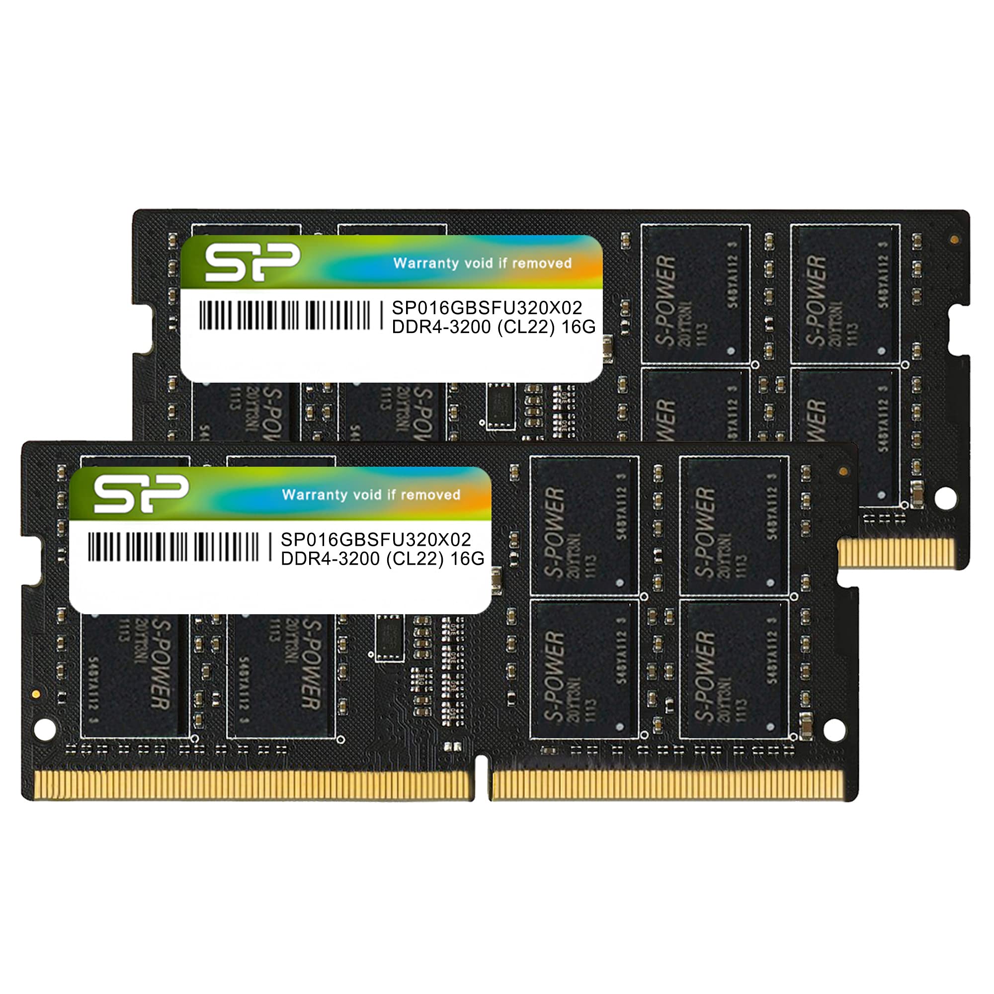 

Silicon Power Laptop Memory 16GB x 2 260Pin CL22 SP032GBSFU320X22 DDR4-3200 (PC4-25600) (32GB) 1.2V