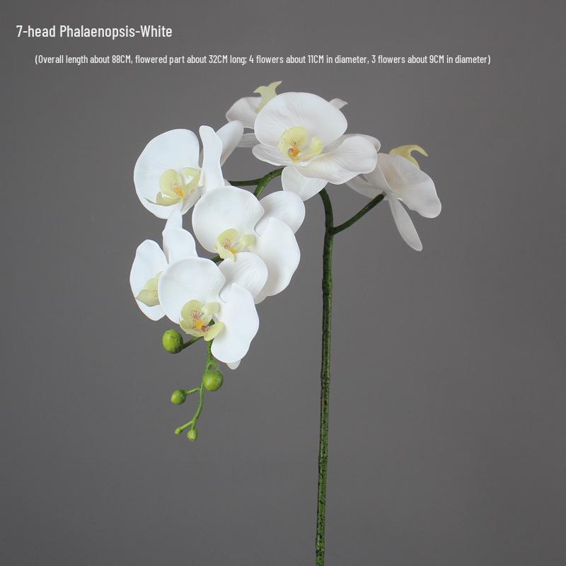 High-End PU Phalaenopsis Artificial Flowers - Single Stem for Home & Hotel Décor