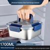 Shangqi 1700ML Stainless Steel Lunch Box Set with Blue Handle