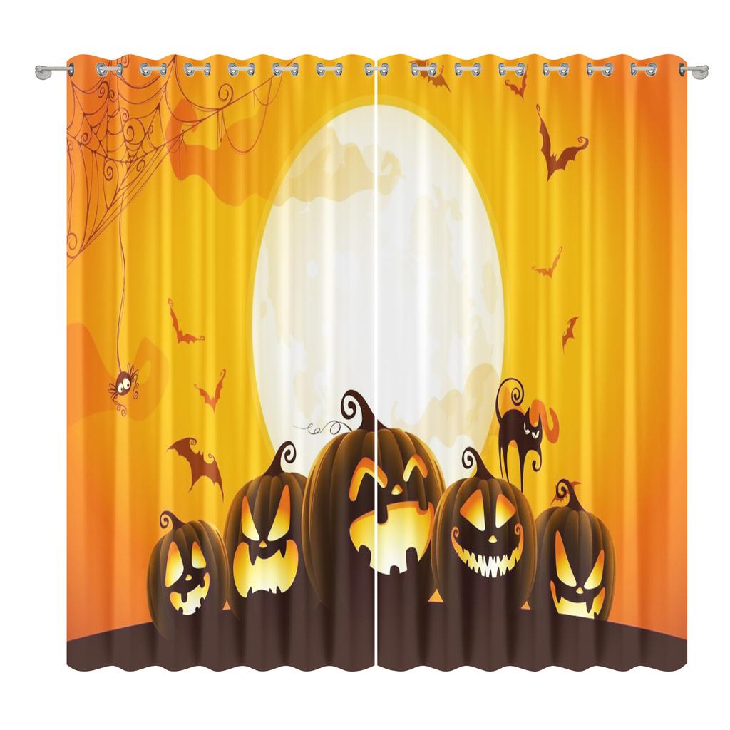 Halloween Curtain Cloth Bedroom Living Room Balcony Blackout Curtain Office Hotel Insulation Curtain