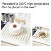 Sink Drain Mat Non-Slip Surface Large Size Thick Silicone Heat Resistant Flexible Cutlery Holder with Slope Drainage Design