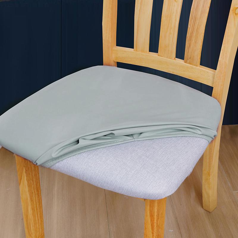 1PC PU Leather Dining Soft Cushion Chair Covers Restaurant Chair Covers Hotel Chair Cushion Covers Removable Suit for 36-48cm