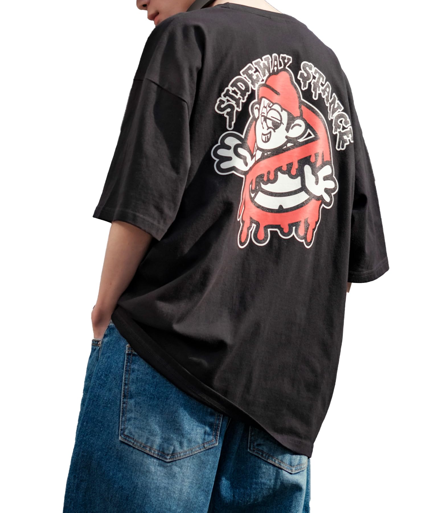 

IMPROMES SIDEWAYSTANCE Men s Short Sleeve Ghostbusters Print T-Shirt, Black, 70116