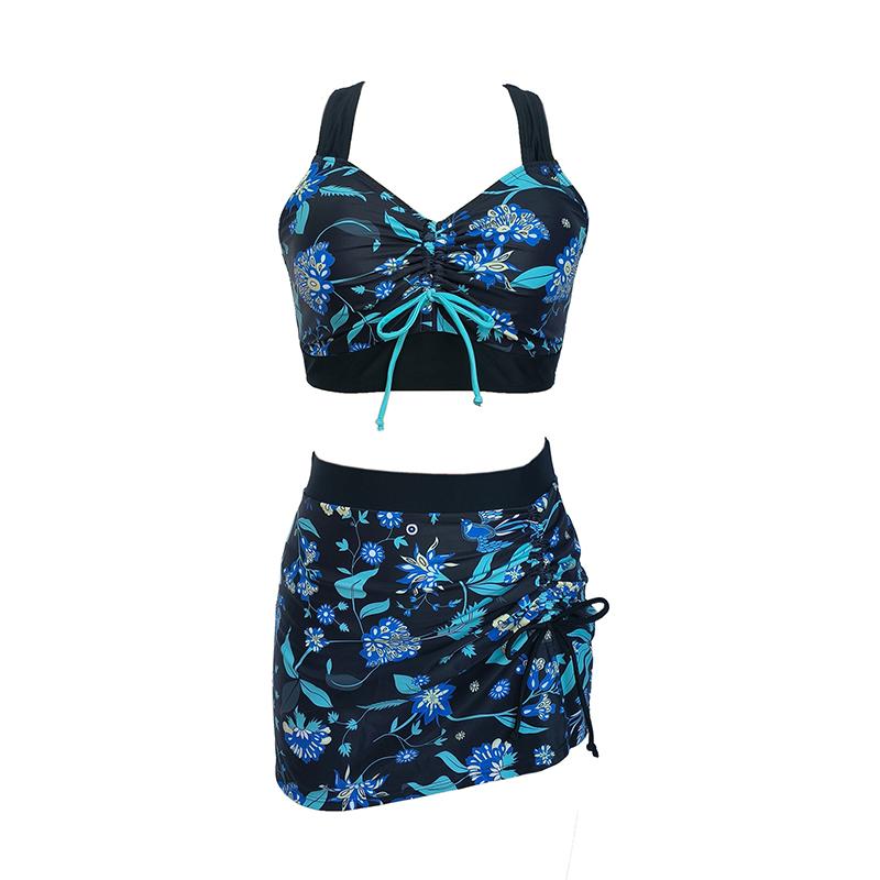 Female Summer Bikini Sets Swimsuit Women Bathing Suit Ladies Push Up Printed Three-piece Swimwear Beach Swimming Suits