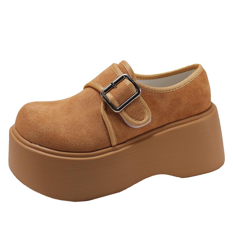 

Ботинки Boken женские на платформе 2025 весна ленивые однопедальные туфли ретро универсальные японские маффины одиночные туфли 40 коричневый