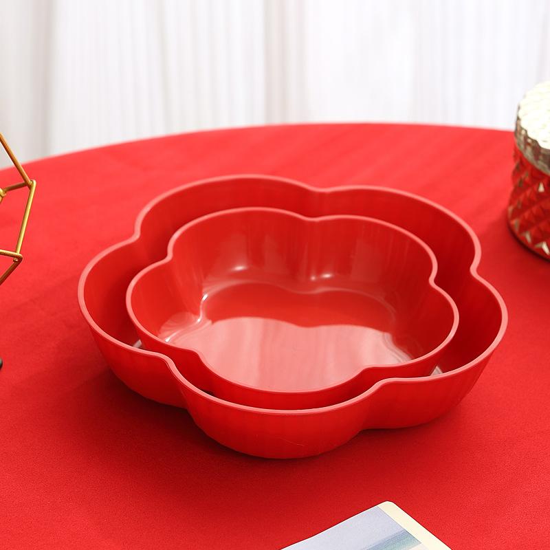 House Warming Fruit Plate Moving Into A New Home Living Room Plate Decoration Fruit Plate Red Wedding Special Candy Plate