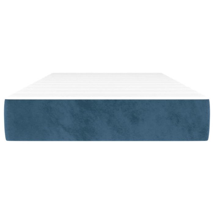 347732 vidaXL Matelas de lit à ressorts ensachés Bleu foncé 90x200 cm epaisseur 20 cm