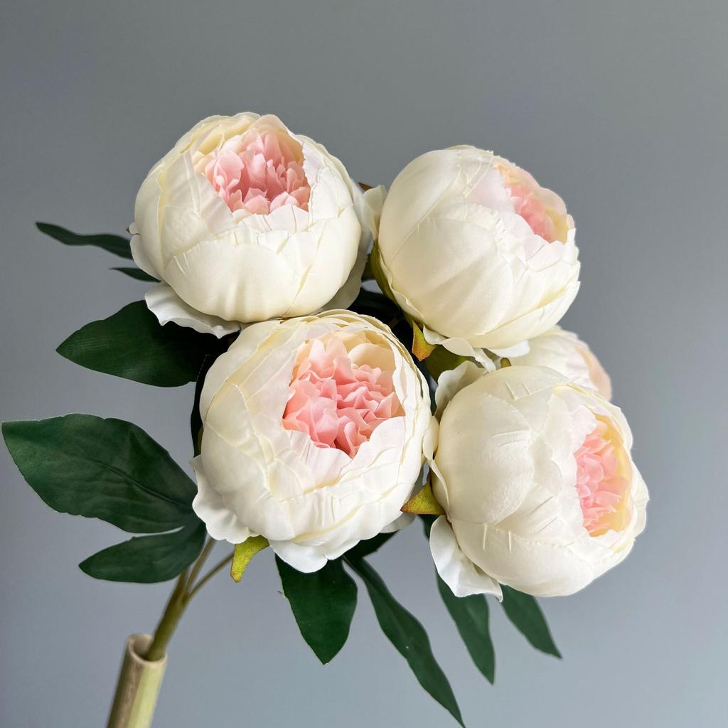 Artificial Peony Silk Flowers Bouquet Fake Flowers Arrangement Vintage Wedding Decoration Home Decor 1 Bunch 7 Head