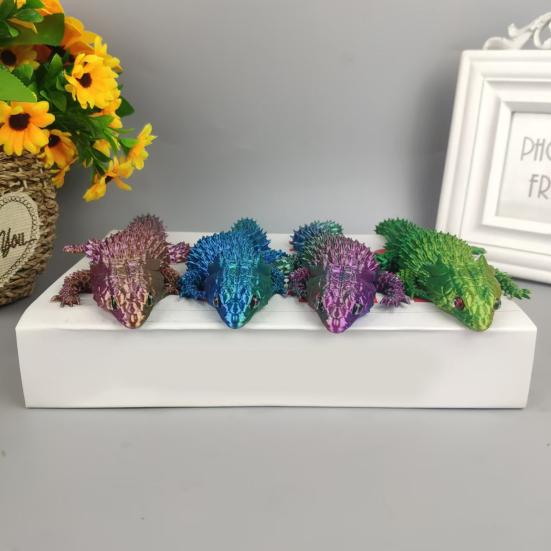 3D Lizard Simulation Model Action Toy Desktop Decor Realistic Looking Vibrant Color Animal Theme Lizard Fidget Toy Photography Prop