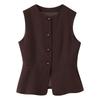 RZ Womens Round Neck Blazer Vest Two Colors Versatile Stylish Top Daily Wear