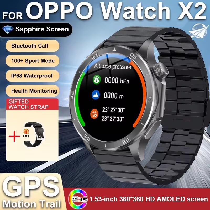 NEW Outdoor Sports Men Smart Watch GPS Motion Trajectory Compass AMOLED Screen Heart Rate IP67 Waterproof Smart Watches 2025