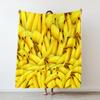 Cartoon Cute Yellow Banana Print Blanket For Gift Picnic Travel Bed Throw Blanket Applicable All Season Blankets