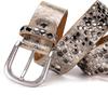 Luxury Pin Buckle Women's Belt Silver Studs Fashion Accessory Leather Belt Vintage Rivets Heavy Metal Belt Matching Jeans