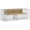 VidaXL Design Gabion Garden Bench 184x71x65.5cm Impregnated Pine Wood 3196238