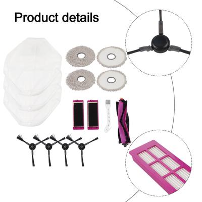 Main Side Brush Filter Mop Cloth Bag Kit For EUREKA V15 Pro For EUREKA J15 Vacuum Cleaner Accessories Replacement Parts