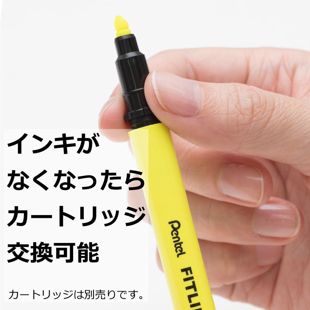 PENTEL Fitline Yellow Highlighter Pen SLW11-G (10 Pens)