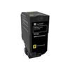 Lexmark Toner Cartridge - Yellow - Laser - Standard Yield - 3000 Pgs